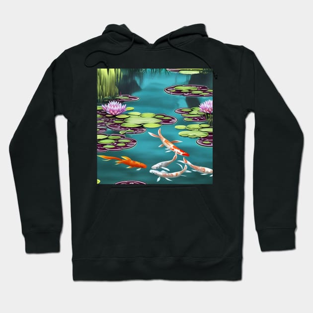 Pretty Koi Pond Hoodie by BlakCircleGirl